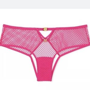 🩷very sexy Victoria's Secret Fuchsia Lace fishnet Strappy Panties